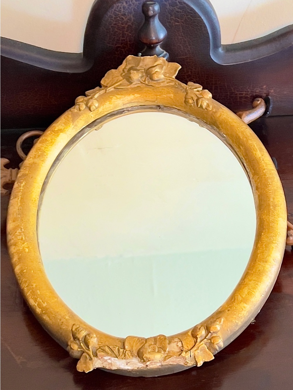 Antique Oval Gold Gilt Wall Mirror – McClees Galleries Ornate Floral Frame